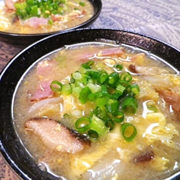 白菜ベーコン椎茸スープ